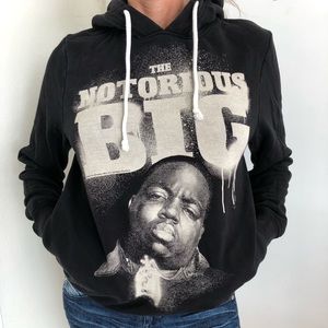 Relaxed fit Biggie smalls sweatshirt with hood